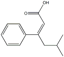 5-methyl-3-phenylhex-2-enoic acid Structure