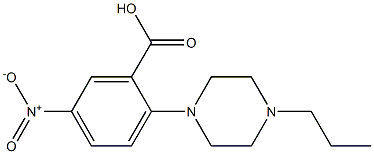 5-nitro-2-(4-propylpiperazin-1-yl)benzoic acid 구조식 이미지