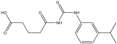 5-oxo-5-({[3-(propan-2-yl)phenyl]carbamoyl}amino)pentanoic acid Structure