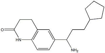 6-(1-amino-3-cyclopentylpropyl)-1,2,3,4-tetrahydroquinolin-2-one Structure