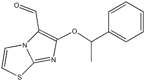 6-(1-phenylethoxy)imidazo[2,1-b][1,3]thiazole-5-carbaldehyde 구조식 이미지