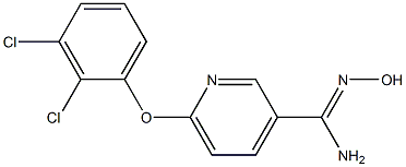 6-(2,3-dichlorophenoxy)-N'-hydroxypyridine-3-carboximidamide 구조식 이미지