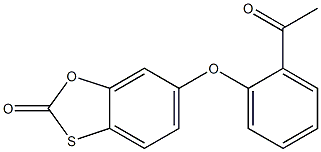 6-(2-acetylphenoxy)-2H-1,3-benzoxathiol-2-one Structure