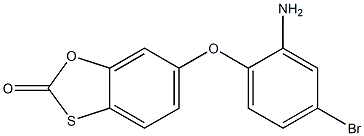 6-(2-amino-4-bromophenoxy)-2H-1,3-benzoxathiol-2-one 구조식 이미지