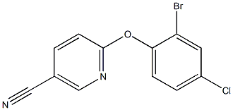 6-(2-bromo-4-chlorophenoxy)nicotinonitrile Structure
