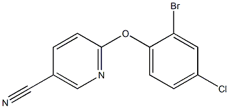 6-(2-bromo-4-chlorophenoxy)nicotinonitrile 구조식 이미지