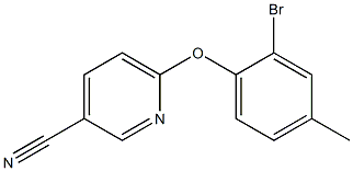 6-(2-bromo-4-methylphenoxy)pyridine-3-carbonitrile 구조식 이미지