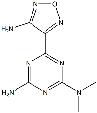 6-(4-amino-1,2,5-oxadiazol-3-yl)-N,N-dimethyl-1,3,5-triazine-2,4-diamine 구조식 이미지