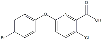 6-(4-bromophenoxy)-3-chloropyridine-2-carboxylic acid 구조식 이미지