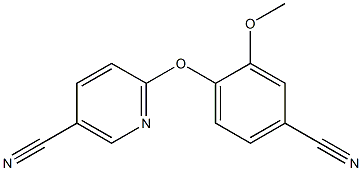 6-(4-cyano-2-methoxyphenoxy)nicotinonitrile 구조식 이미지