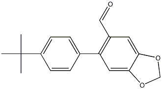 6-(4-tert-butylphenyl)-1,3-benzodioxole-5-carbaldehyde Structure