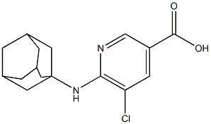 6-(adamantan-1-ylamino)-5-chloropyridine-3-carboxylic acid Structure