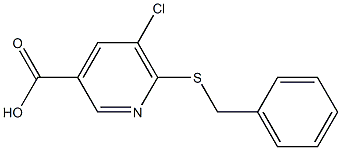 6-(benzylsulfanyl)-5-chloropyridine-3-carboxylic acid 구조식 이미지