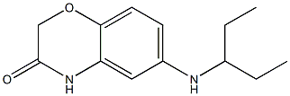 6-(pentan-3-ylamino)-3,4-dihydro-2H-1,4-benzoxazin-3-one 구조식 이미지