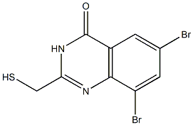 6,8-dibromo-2-(sulfanylmethyl)-3,4-dihydroquinazolin-4-one 구조식 이미지