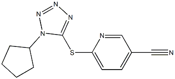 6-[(1-cyclopentyl-1H-1,2,3,4-tetrazol-5-yl)sulfanyl]pyridine-3-carbonitrile Structure