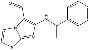 6-[(1-phenylethyl)amino]imidazo[2,1-b][1,3]thiazole-5-carbaldehyde 구조식 이미지