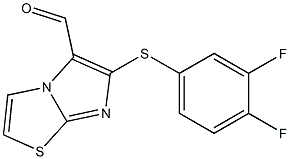 6-[(3,4-difluorophenyl)thio]imidazo[2,1-b][1,3]thiazole-5-carbaldehyde Structure