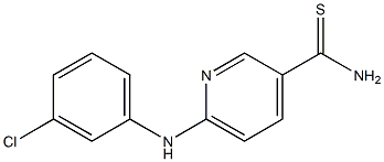 6-[(3-chlorophenyl)amino]pyridine-3-carbothioamide Structure