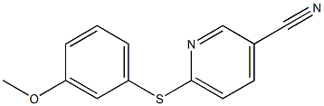 6-[(3-methoxyphenyl)sulfanyl]pyridine-3-carbonitrile Structure