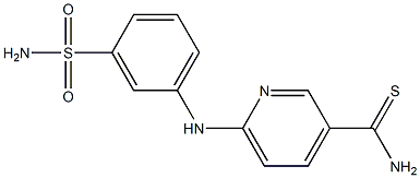6-[(3-sulfamoylphenyl)amino]pyridine-3-carbothioamide 구조식 이미지