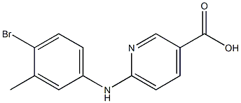 6-[(4-bromo-3-methylphenyl)amino]pyridine-3-carboxylic acid 구조식 이미지