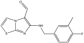 6-[(4-fluoro-3-methylbenzyl)amino]imidazo[2,1-b][1,3]thiazole-5-carbaldehyde Structure