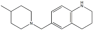 6-[(4-methylpiperidin-1-yl)methyl]-1,2,3,4-tetrahydroquinoline Structure