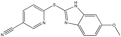 6-[(6-methoxy-1H-1,3-benzodiazol-2-yl)sulfanyl]pyridine-3-carbonitrile 구조식 이미지