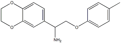 6-[1-amino-2-(4-methylphenoxy)ethyl]-2,3-dihydro-1,4-benzodioxine 구조식 이미지