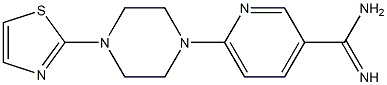 6-[4-(1,3-thiazol-2-yl)piperazin-1-yl]pyridine-3-carboximidamide Structure