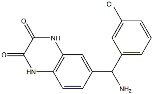 6-[amino(3-chlorophenyl)methyl]-1,2,3,4-tetrahydroquinoxaline-2,3-dione 구조식 이미지