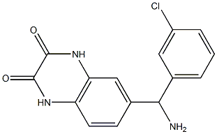 6-[amino(3-chlorophenyl)methyl]-1,2,3,4-tetrahydroquinoxaline-2,3-dione Structure