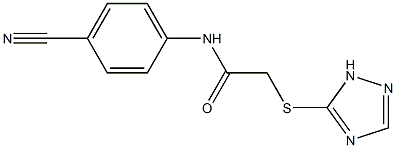 N-(4-cyanophenyl)-2-(1H-1,2,4-triazol-5-ylsulfanyl)acetamide Structure