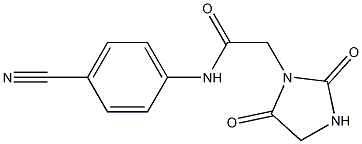 N-(4-cyanophenyl)-2-(2,5-dioxoimidazolidin-1-yl)acetamide Structure