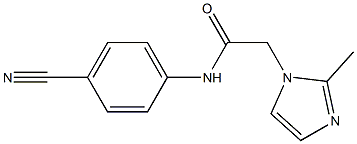 N-(4-cyanophenyl)-2-(2-methyl-1H-imidazol-1-yl)acetamide Structure