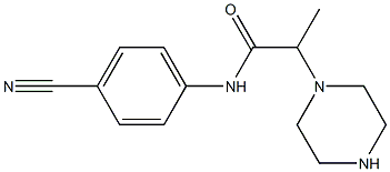 N-(4-cyanophenyl)-2-(piperazin-1-yl)propanamide 구조식 이미지