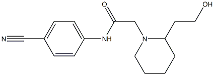 N-(4-cyanophenyl)-2-[2-(2-hydroxyethyl)piperidin-1-yl]acetamide Structure