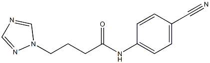 N-(4-cyanophenyl)-4-(1H-1,2,4-triazol-1-yl)butanamide 구조식 이미지