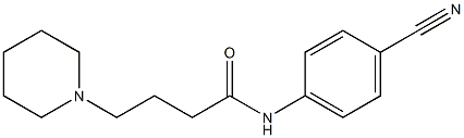 N-(4-cyanophenyl)-4-(piperidin-1-yl)butanamide 구조식 이미지