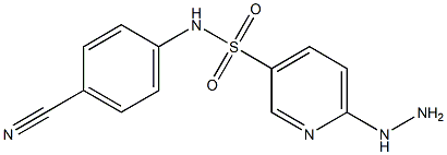 N-(4-cyanophenyl)-6-hydrazinylpyridine-3-sulfonamide 구조식 이미지