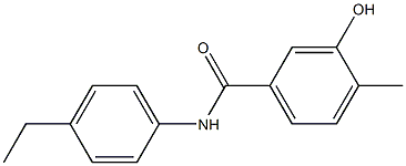 N-(4-ethylphenyl)-3-hydroxy-4-methylbenzamide 구조식 이미지