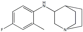 N-(4-fluoro-2-methylphenyl)-1-azabicyclo[2.2.2]octan-3-amine 구조식 이미지