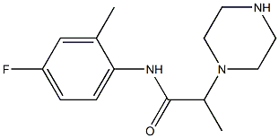 N-(4-fluoro-2-methylphenyl)-2-(piperazin-1-yl)propanamide 구조식 이미지