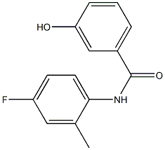 N-(4-fluoro-2-methylphenyl)-3-hydroxybenzamide 구조식 이미지