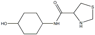 N-(4-hydroxycyclohexyl)-1,3-thiazolidine-4-carboxamide 구조식 이미지