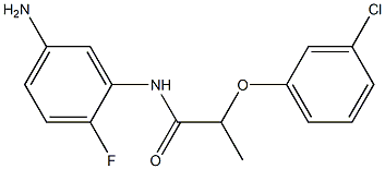 N-(5-amino-2-fluorophenyl)-2-(3-chlorophenoxy)propanamide 구조식 이미지