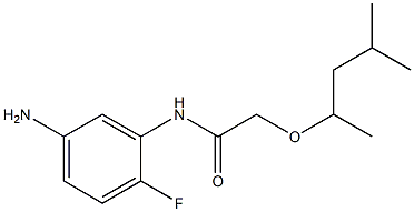 N-(5-amino-2-fluorophenyl)-2-[(4-methylpentan-2-yl)oxy]acetamide 구조식 이미지