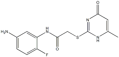 N-(5-amino-2-fluorophenyl)-2-[(6-methyl-4-oxo-1,4-dihydropyrimidin-2-yl)sulfanyl]acetamide Structure