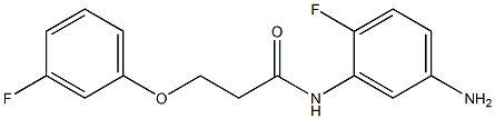 N-(5-amino-2-fluorophenyl)-3-(3-fluorophenoxy)propanamide 구조식 이미지